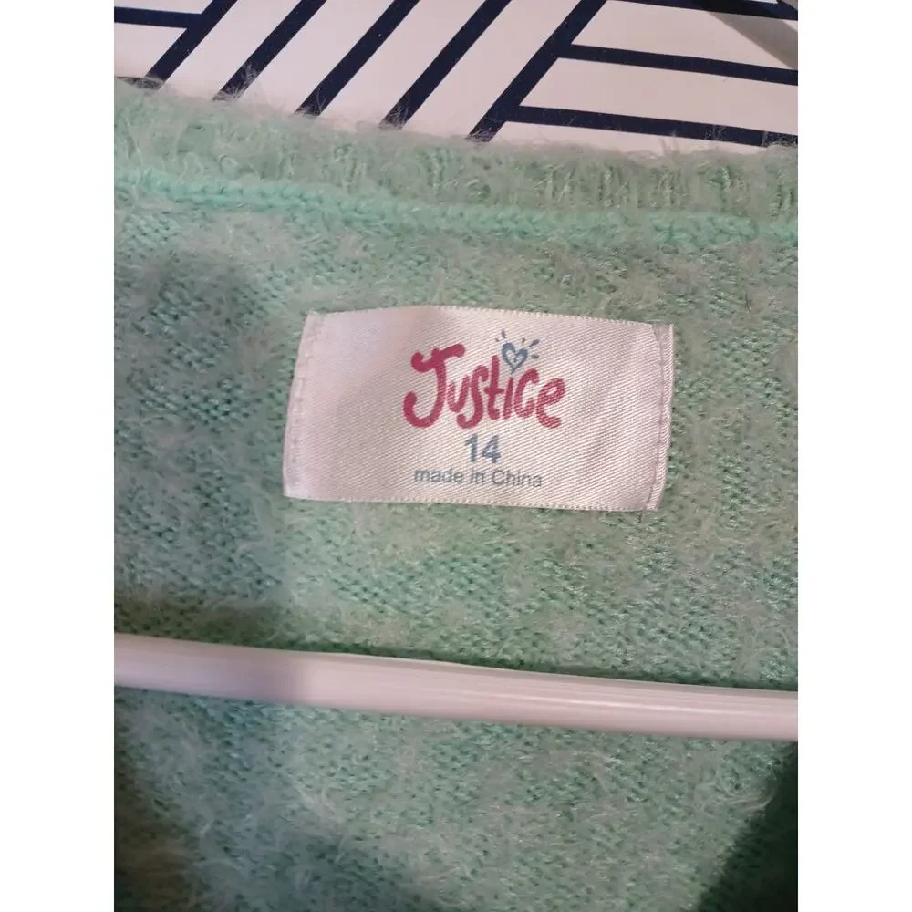 Justice Girls animal Print sweater Size 14